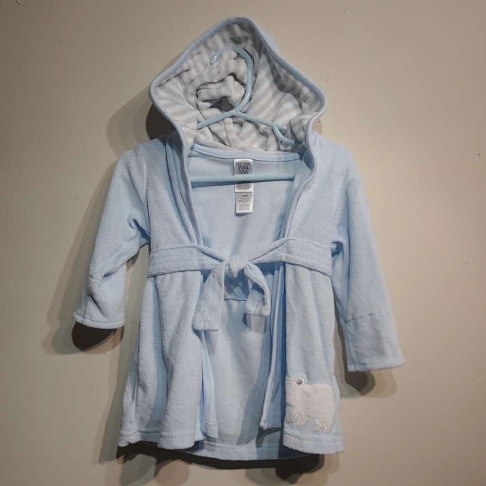 SOLD ! Infant 0-9 Months Bath Robe Light Blue